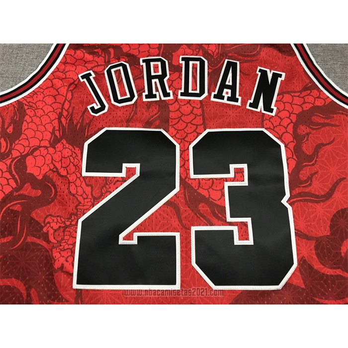 Camiseta Chicago Bulls Michael Jordan #23 Asian Heritage Throwback 1997-98 Rojo